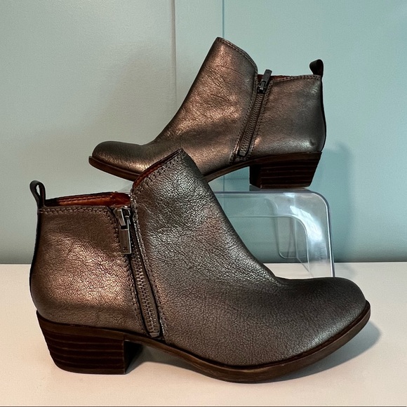 Lucky Brand Shoes - Lucky Brand Booties. Metallic Pewter. Size 7.5.